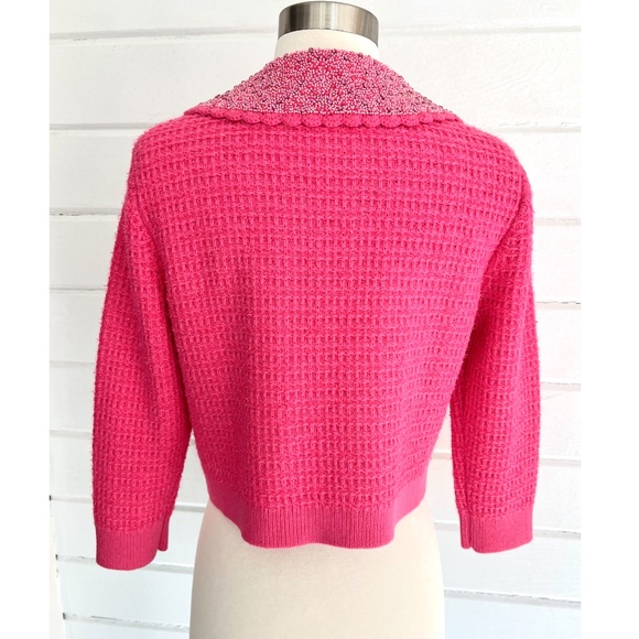 ALICE + OLIVIA Akira Embellished Cardigan in Pink - M - Picture 7 of 12